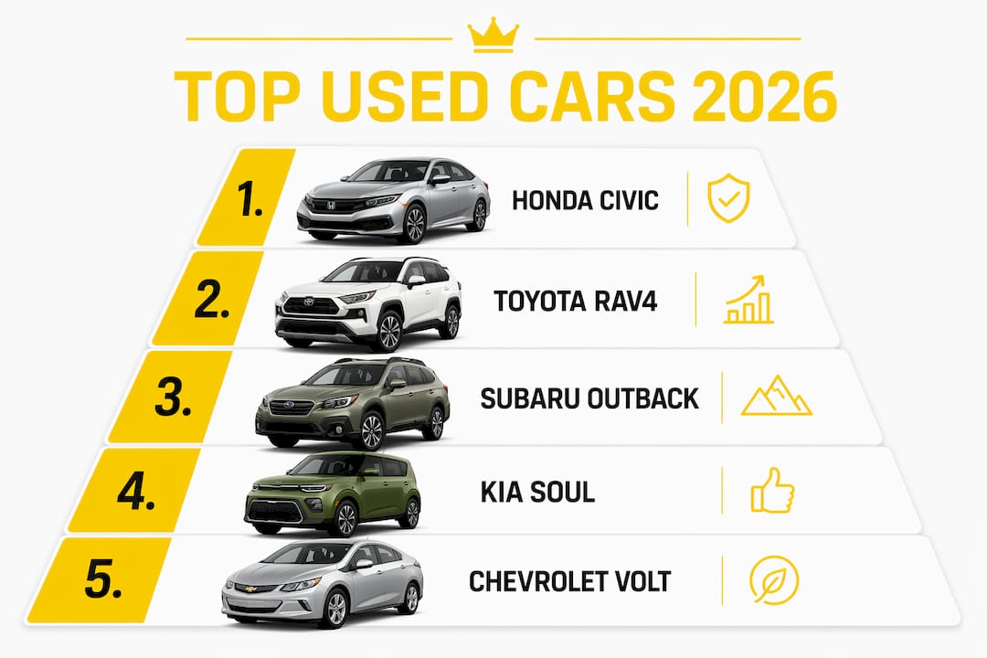 Infographic ranking best used cars under $20k