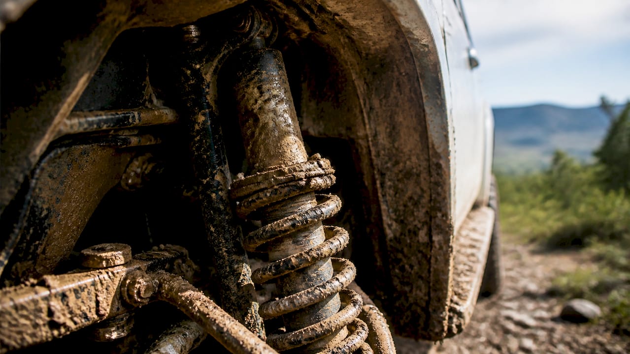 Off-road truck suspension and shock absorber