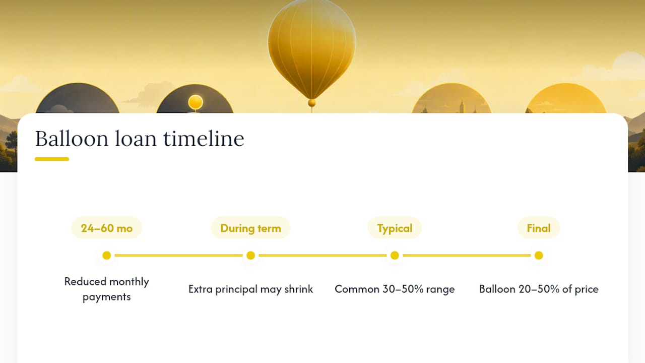 Balloon loan term and final payment diagram