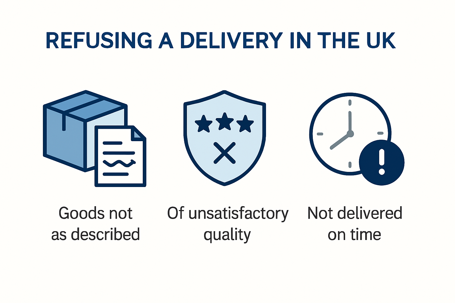 Legal rights to refuse a delivery in the UK infographic