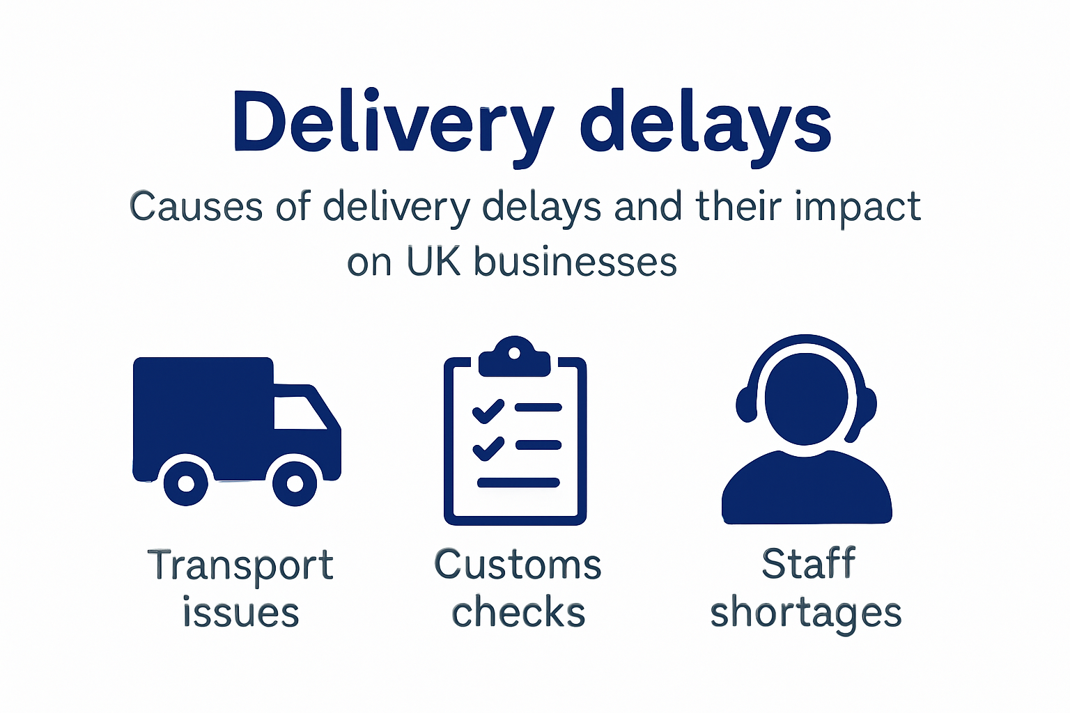 Infographic showing common causes of delivery delays