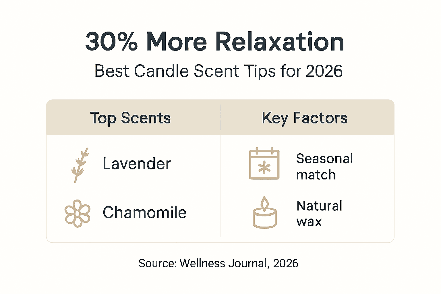 Infographic: candle scent choice for relaxation