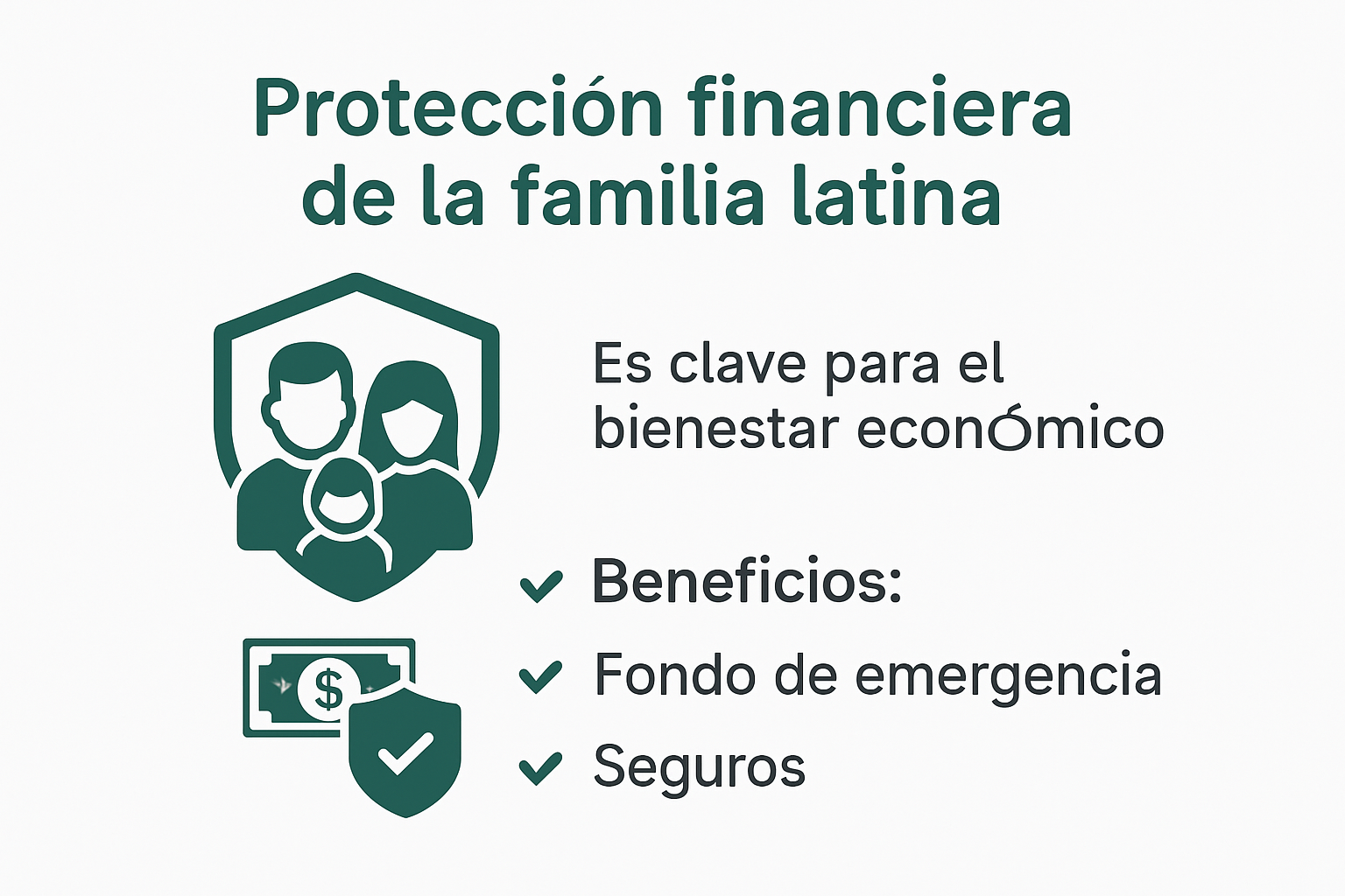 Infografía sobre el significado de la protección financiera familiar