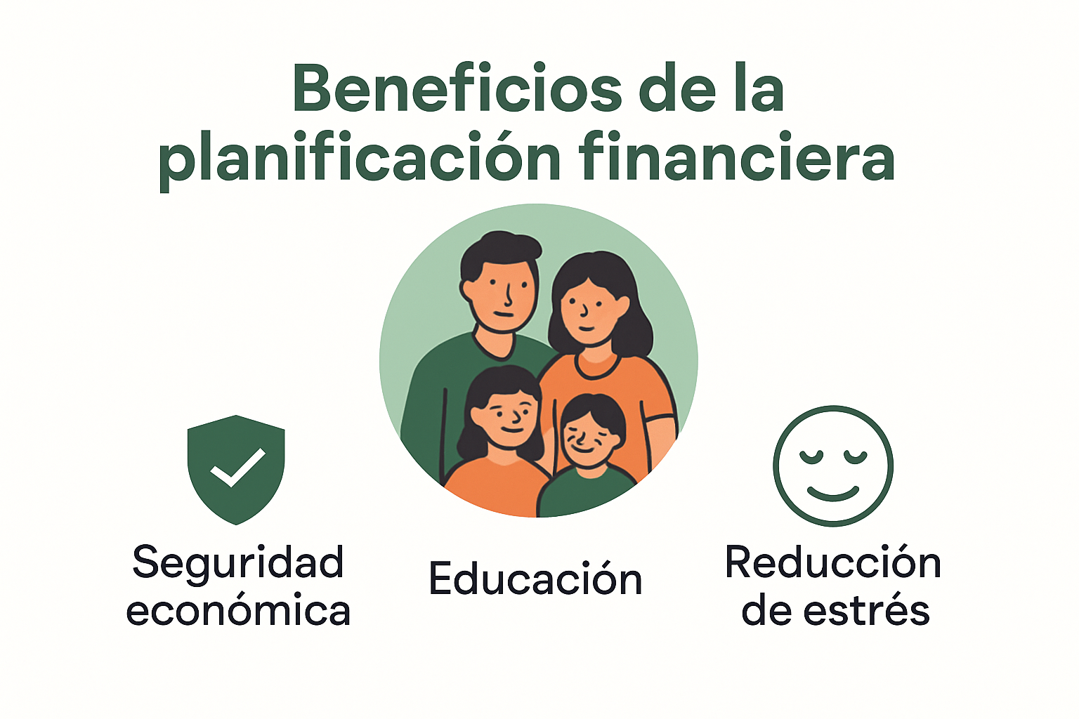 Infografía sobre beneficios de la planificación financiera personal para familias latinas