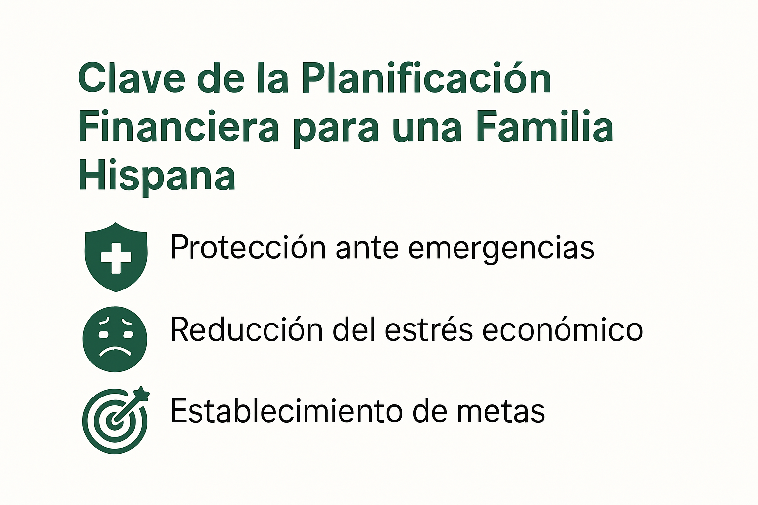 Infografía sobre la importancia de la planificación financiera familiar