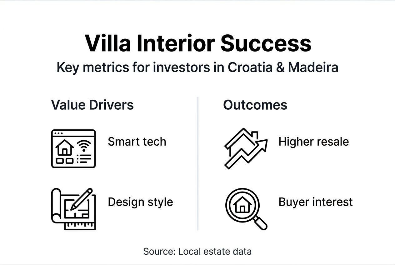 Infographic measuring villa interior project success