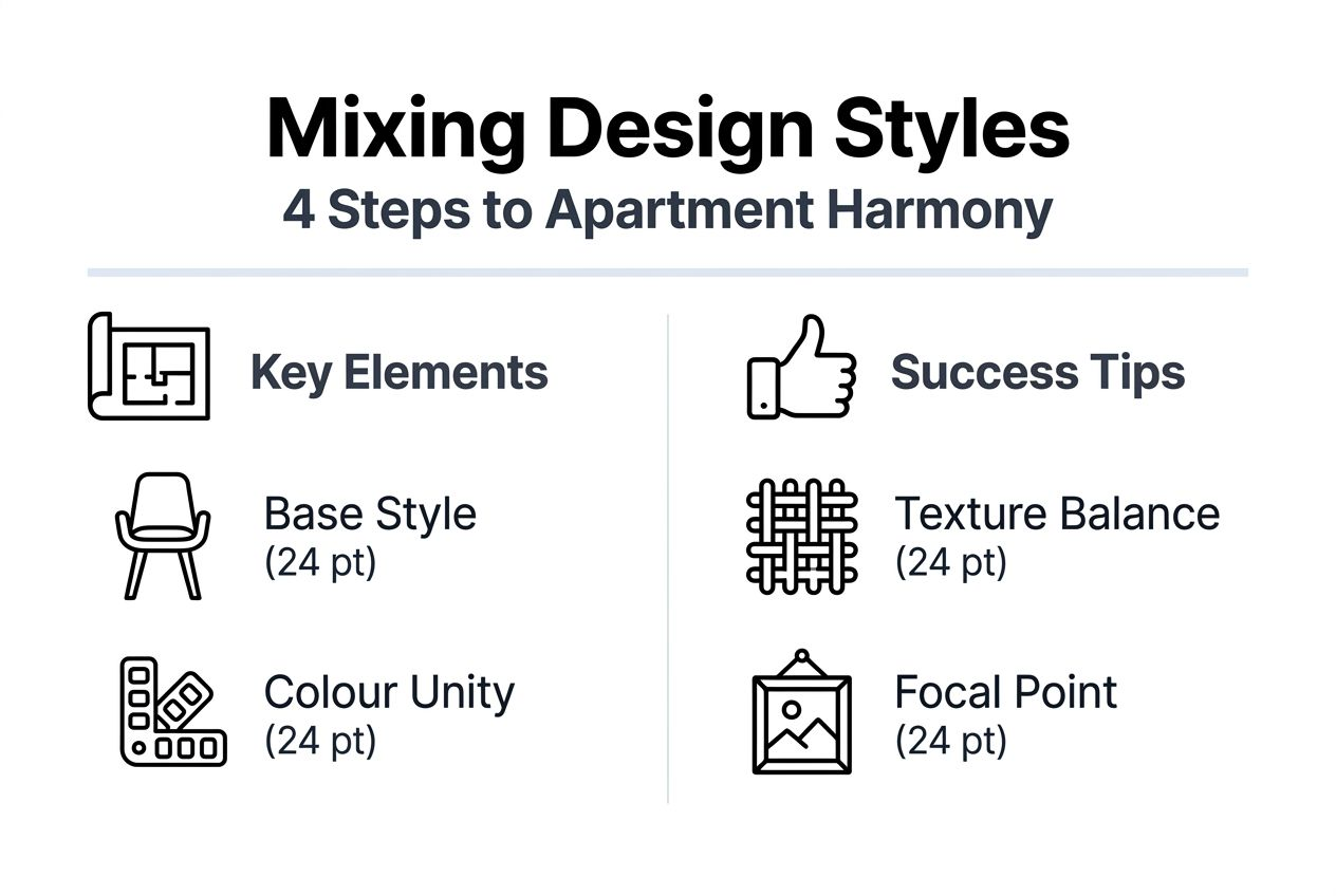 Infographic with 4 steps for style harmony