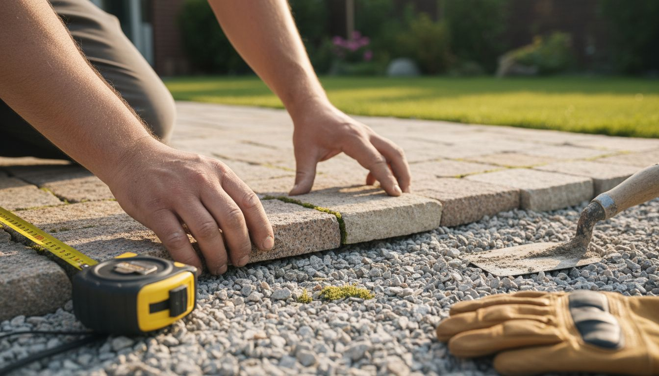 Des allées en pierre naturelle aménagées au cœur du jardin