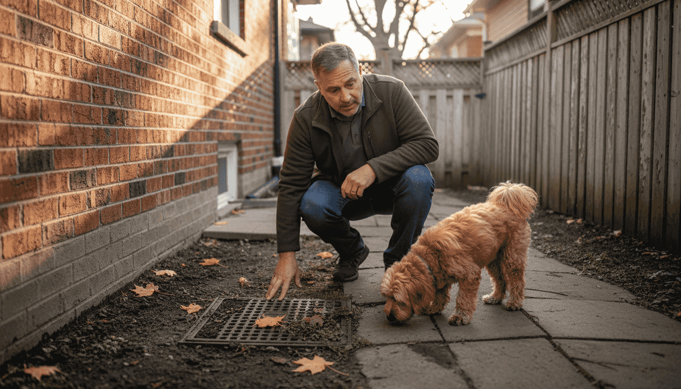 房主定期检查后院排水情况,守护家庭安全无忧