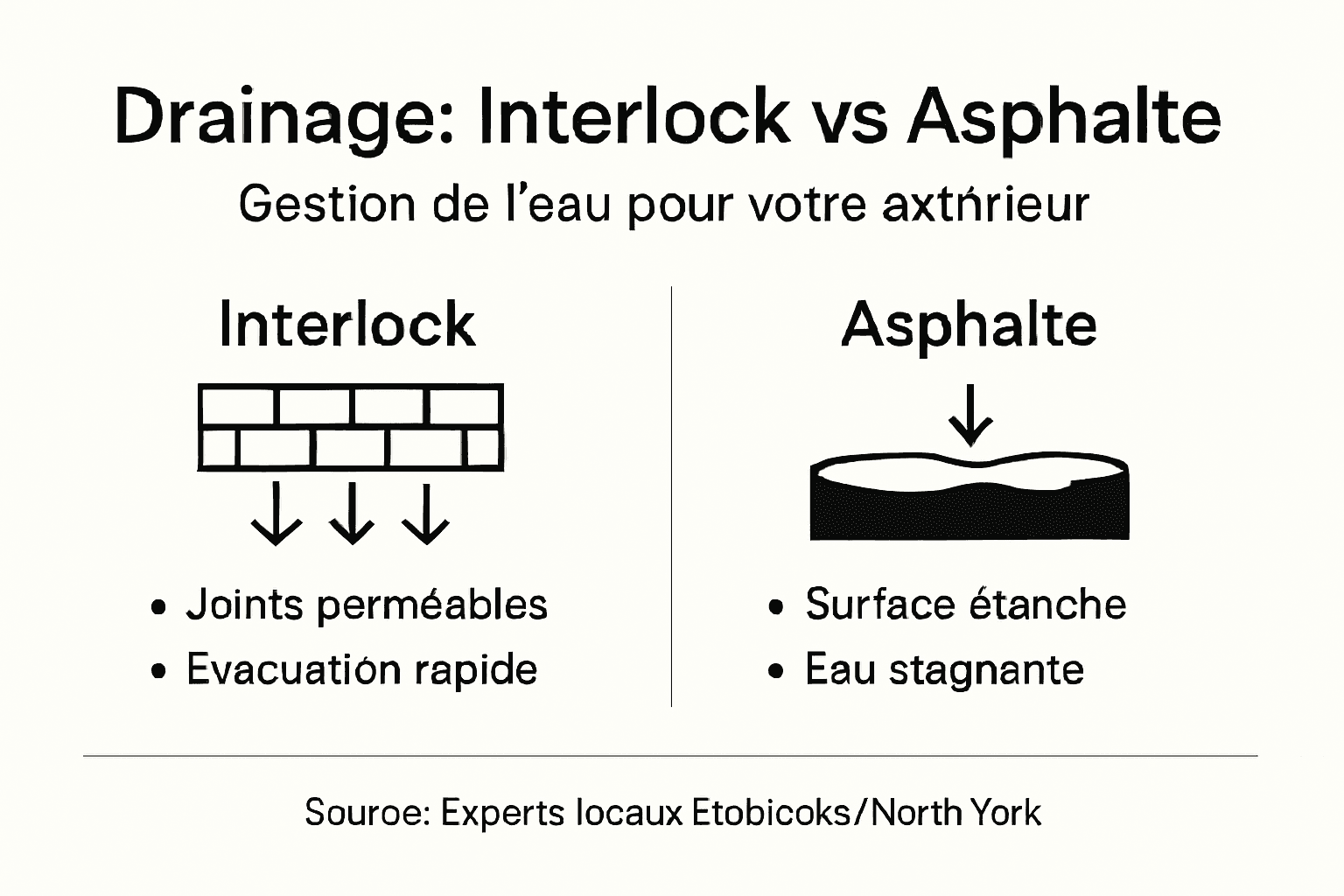 Comparatif en images : pavé drainant ou asphalte, lequel choisir ?