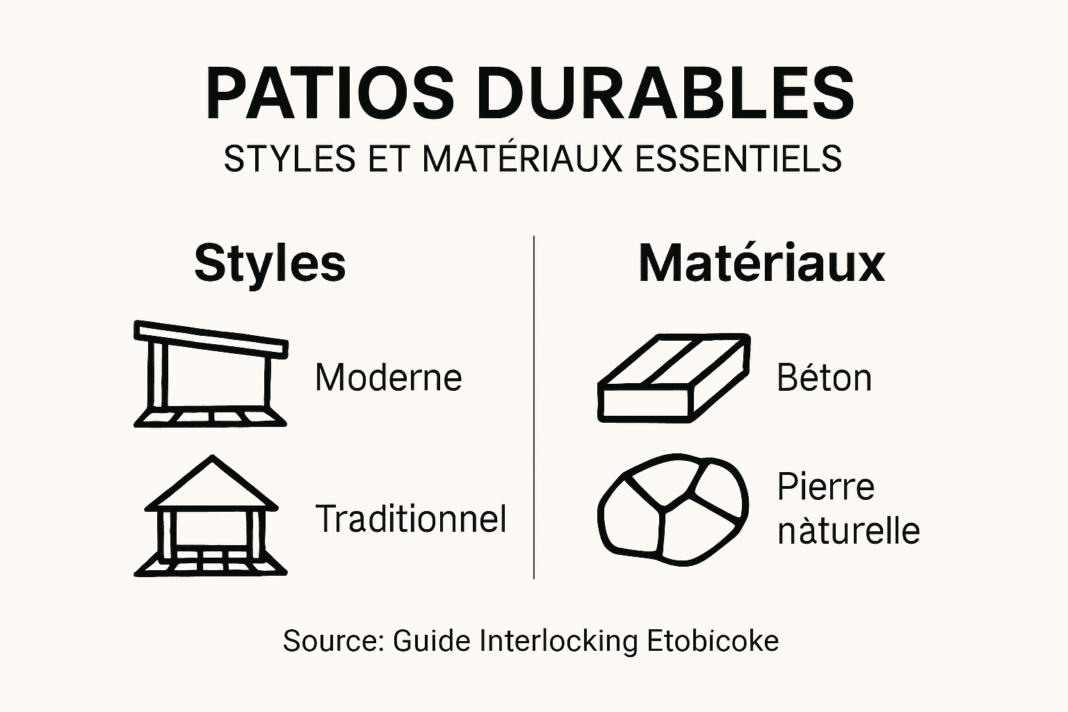 Guide visuel des styles et matériaux pour une terrasse résistante et durable