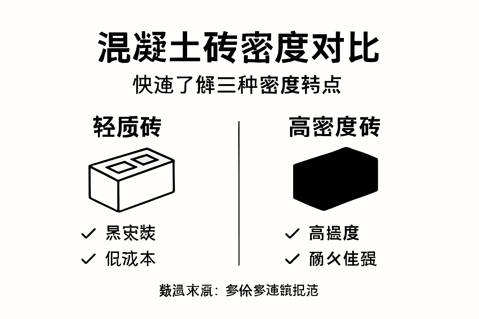 混凝土砖密度对比一目了然