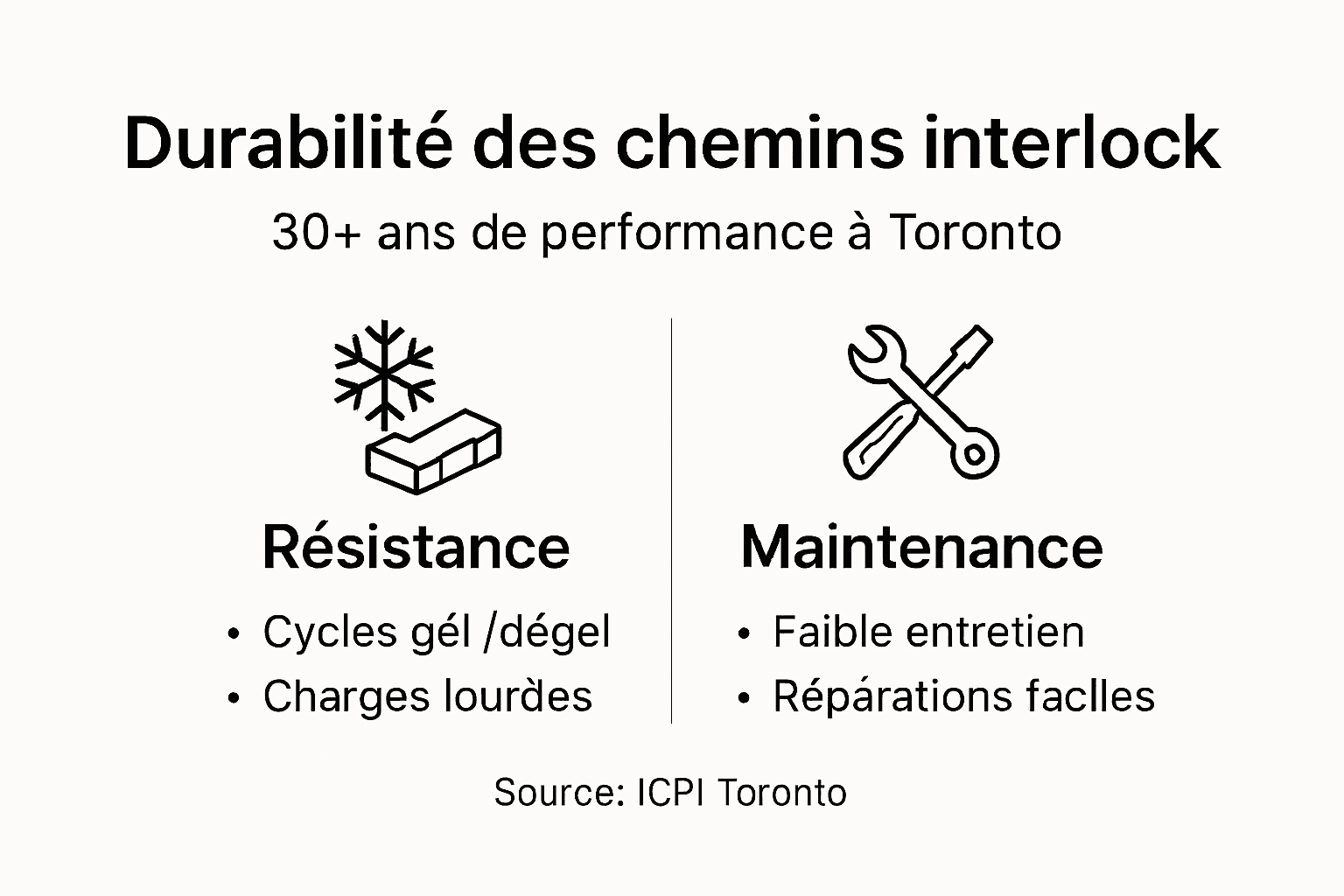 Infographie : la durabilité des pavés autobloquants à Toronto