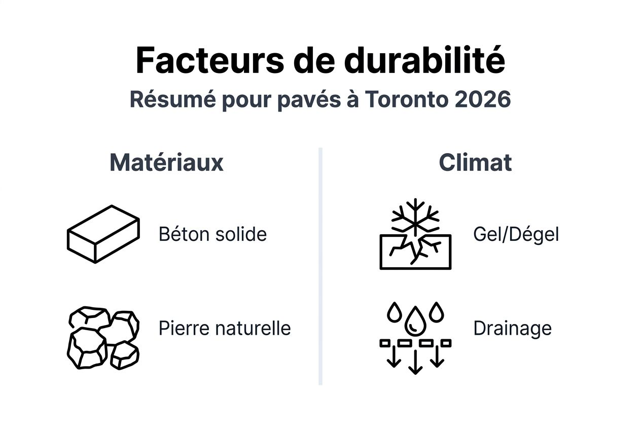 Infographie : les clés pour assurer la durabilité des pavés à Toronto