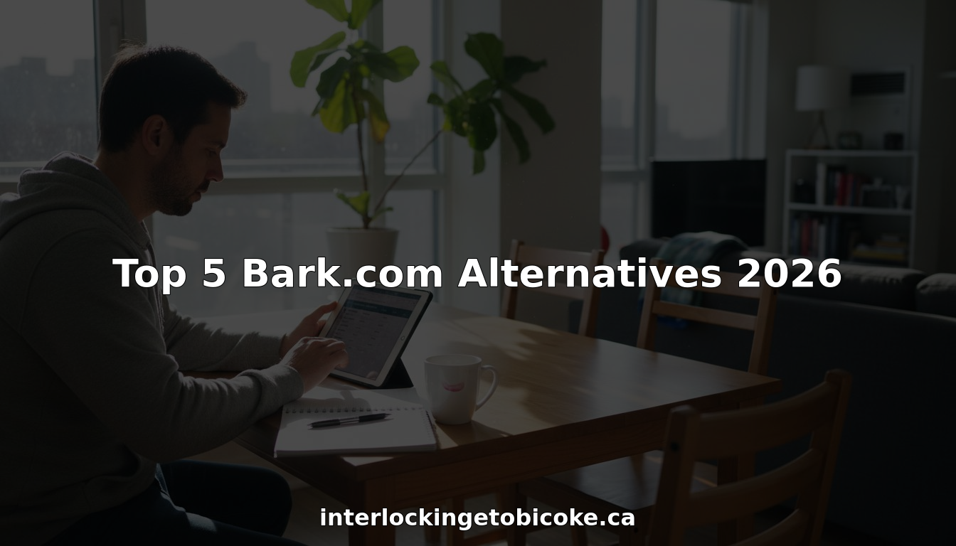 Homeowner compares Bark.com alternatives on tablet