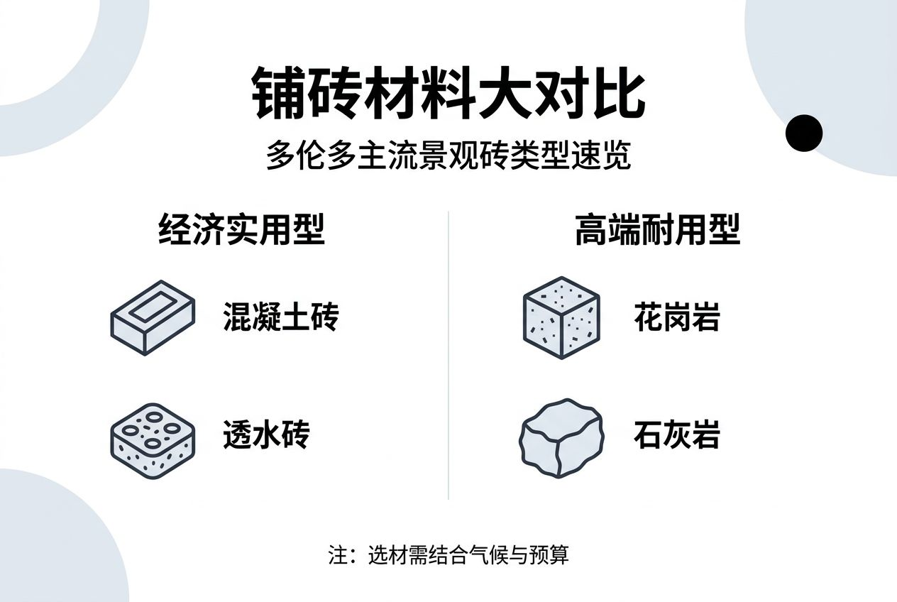 常见铺砖材料及性能对比一览