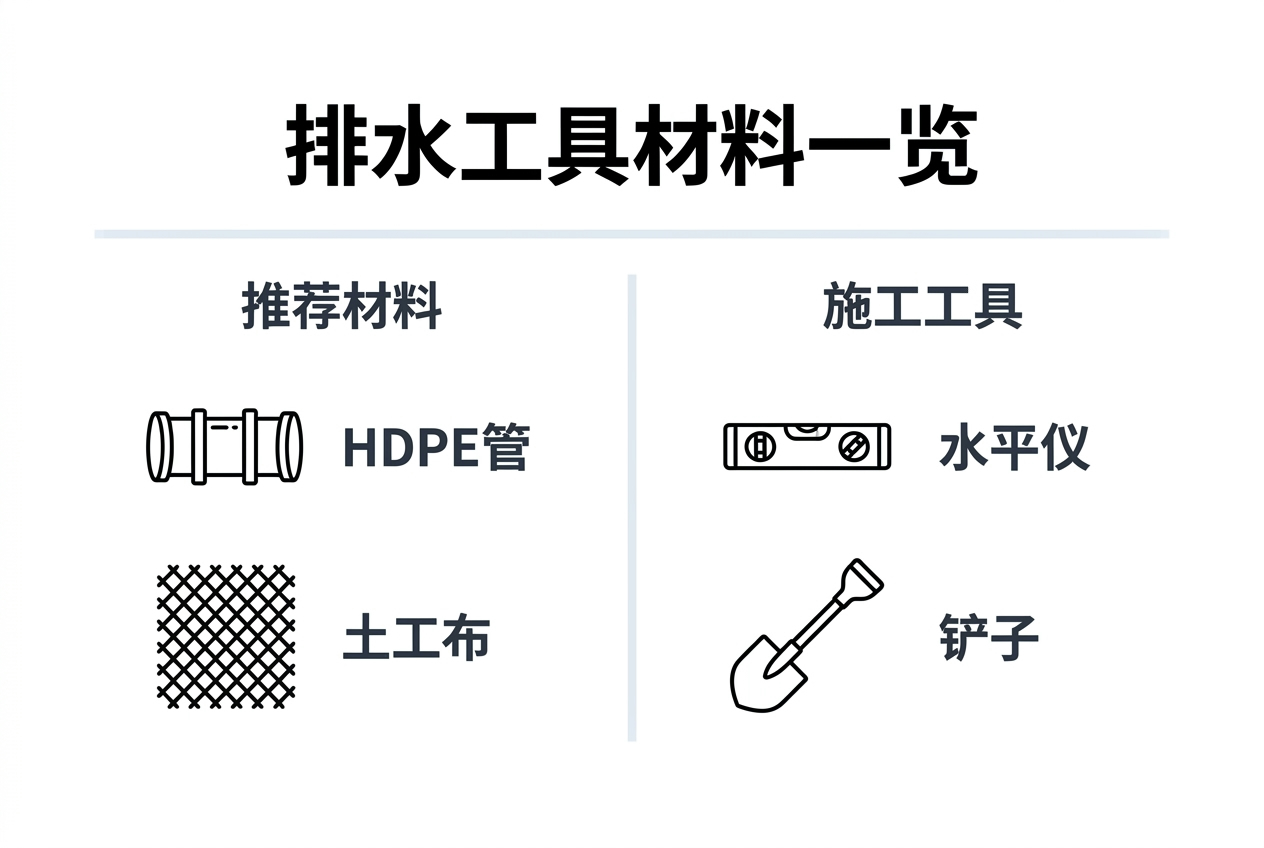 排水系统常用材料与工具一览图