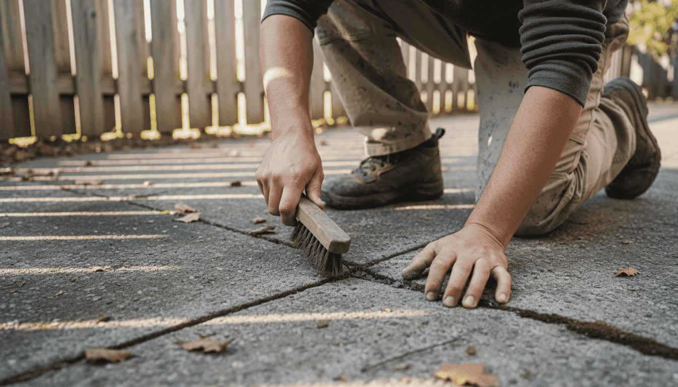 Remise en état d’une dalle béton fissurée
