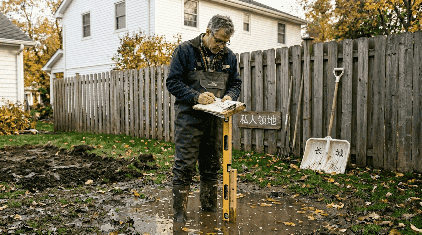 房主如何检查自家院子的排水情况