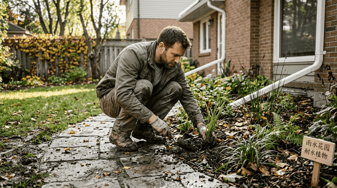花园雨水调控与透水地坪施工要点