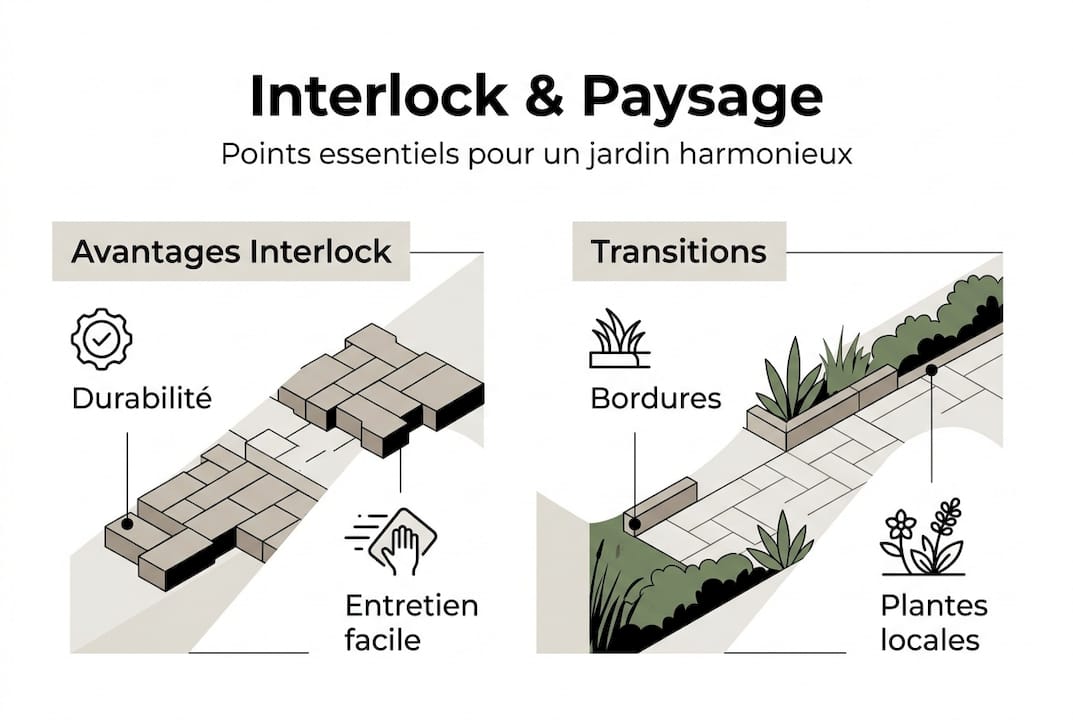 Infographie : les éléments essentiels à connaître sur les pavés emboîtables pour l’aménagement paysager