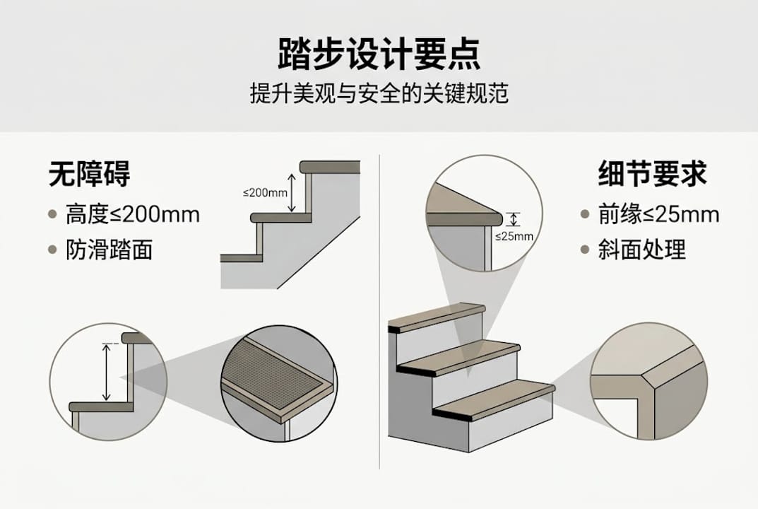 踏步设计要点一览图