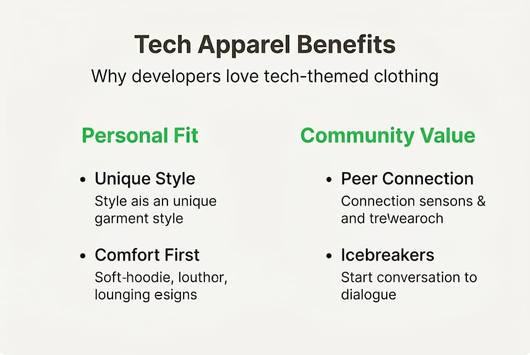 Infographic summarizing tech clothing benefits