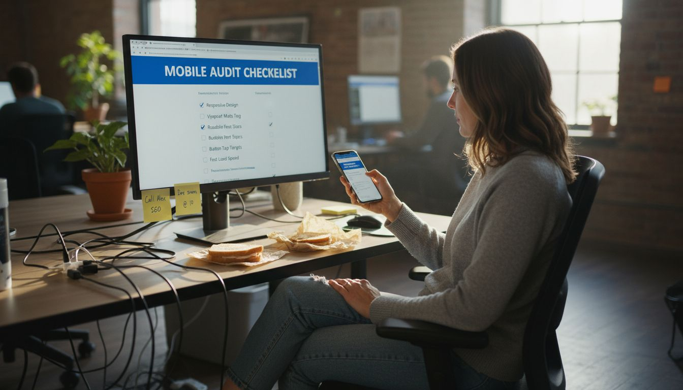 Developer performs a mobile website usability audit