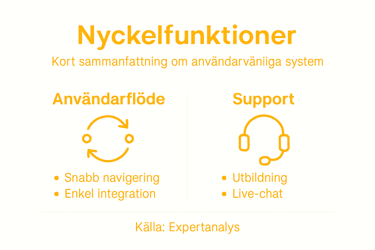 Infografik: viktiga funktioner i affärssystem
