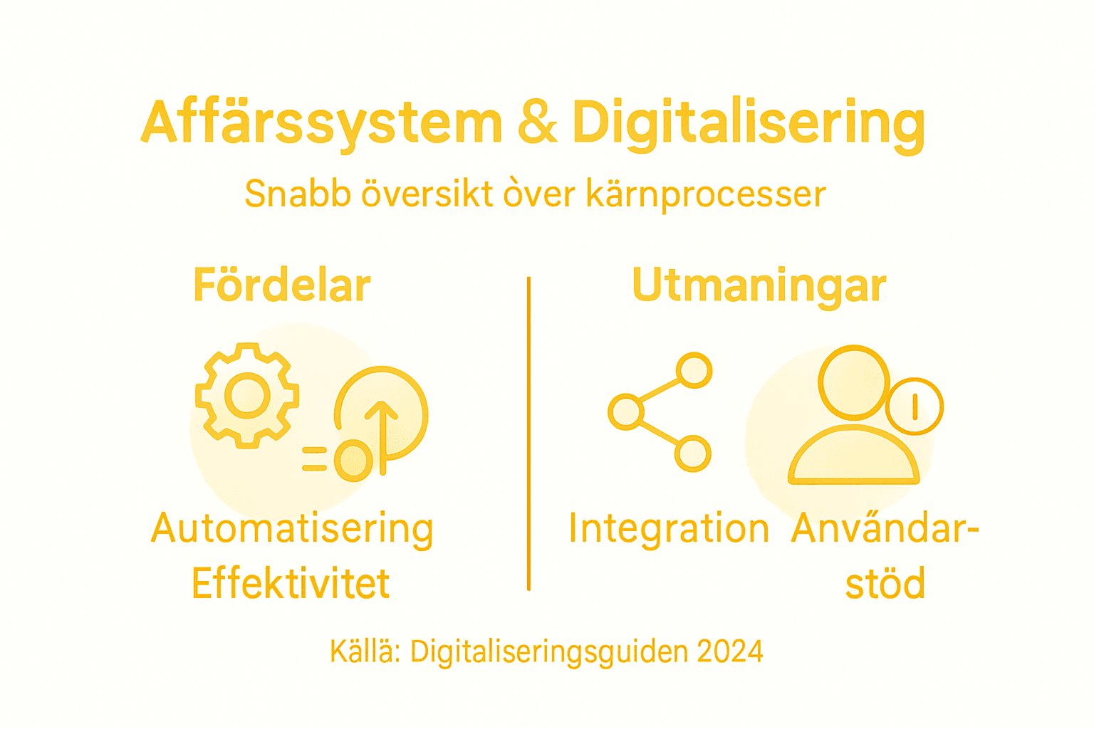 Infografik: Viktiga aspekter när affärssystem digitaliseras