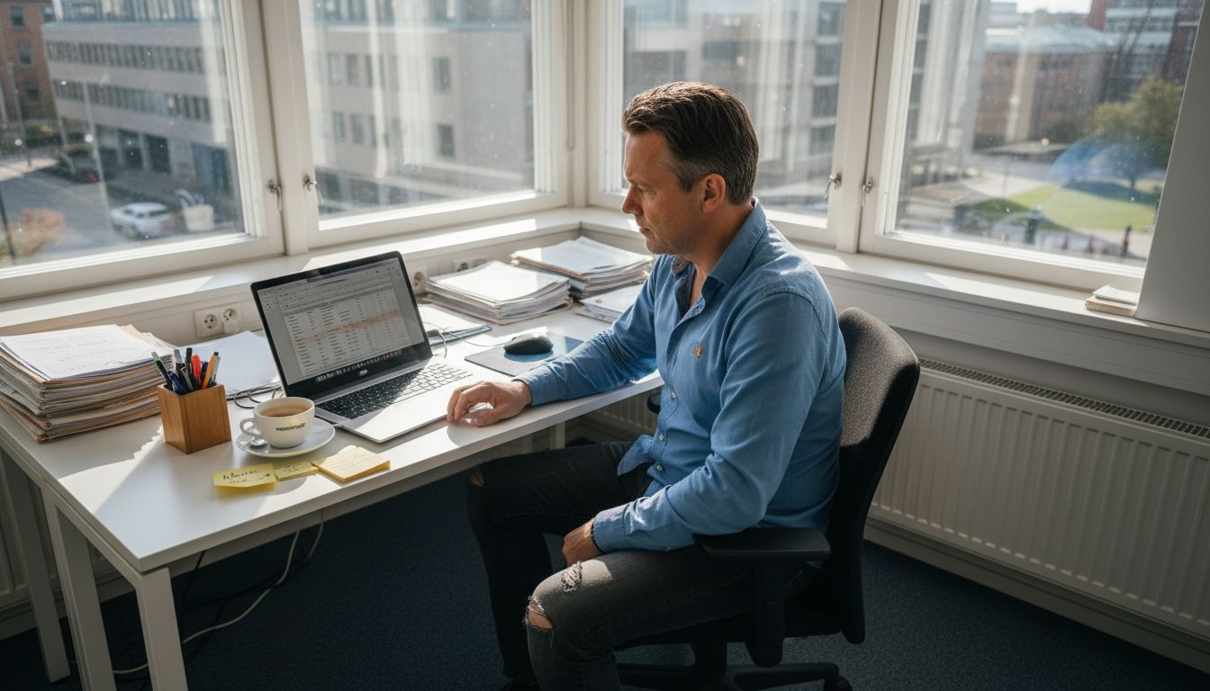 Chefen analyserar och kartlägger kontorets affärsprocesser