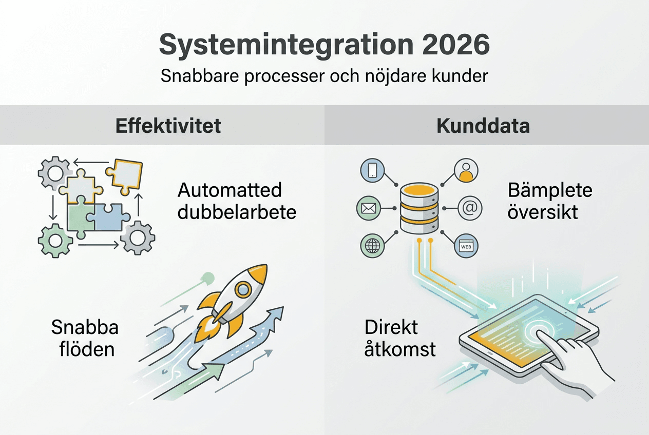 Så här skapar systemintegration verkligt värde – en överskådlig infografik