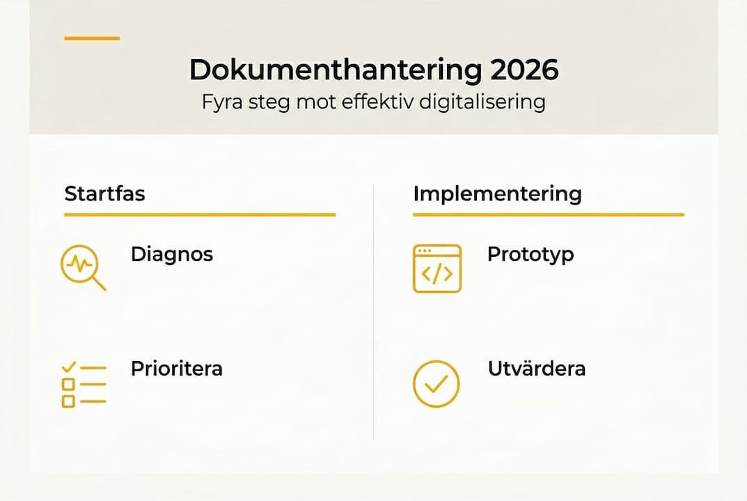 Infograf: Fyra smarta steg för att digitalisera din dokumenthantering