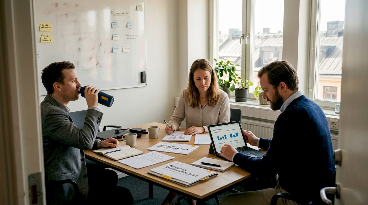 Teamet går igenom strategier för att stärka kundlojaliteten