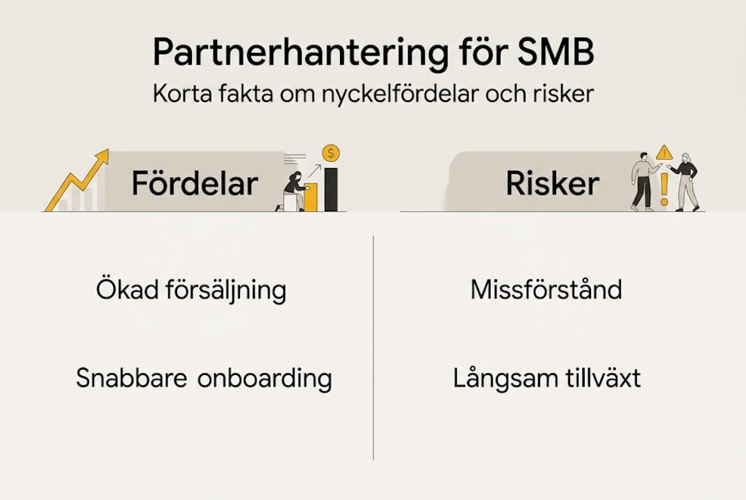Infografik: för- och nackdelar med att samarbeta med partners