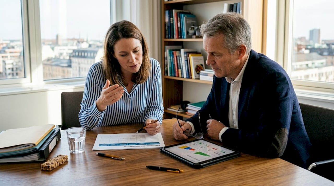 Jämförelsetabell för utvärdering av samarbetspartners i teamet