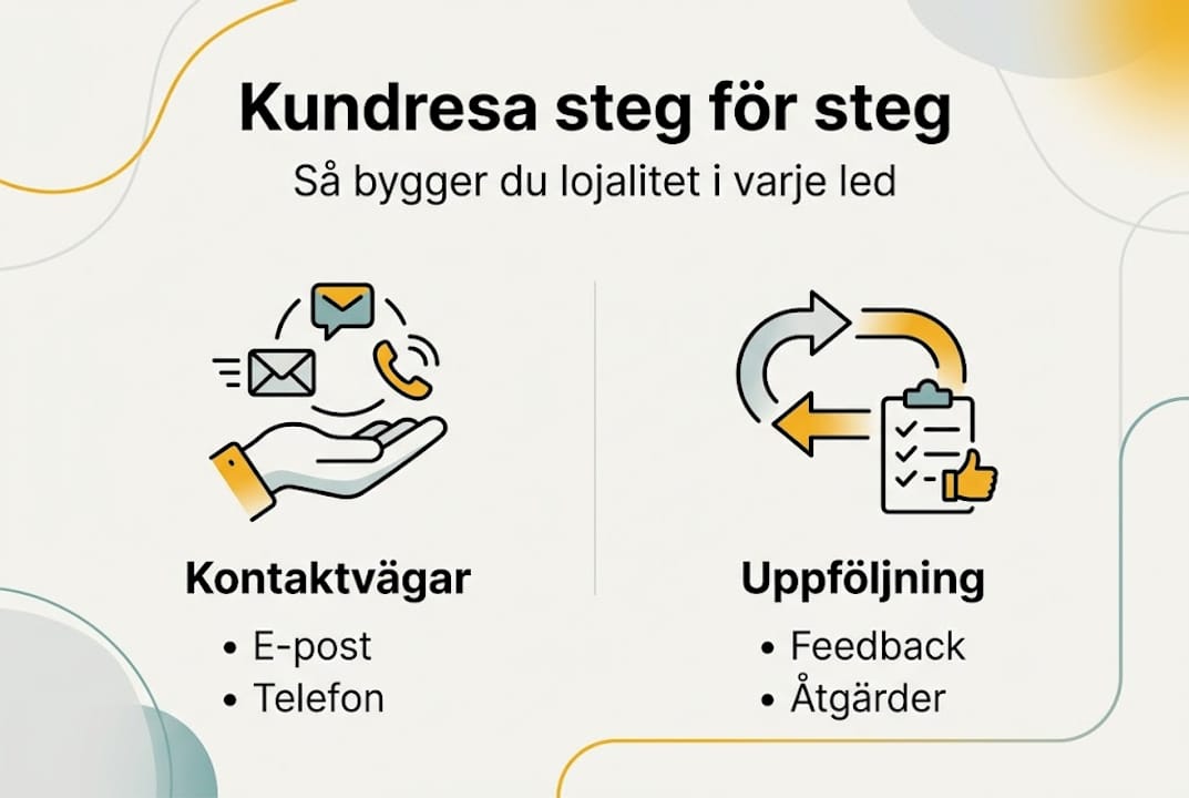 Smidig översikt över hur kunddialogen går till, steg för steg