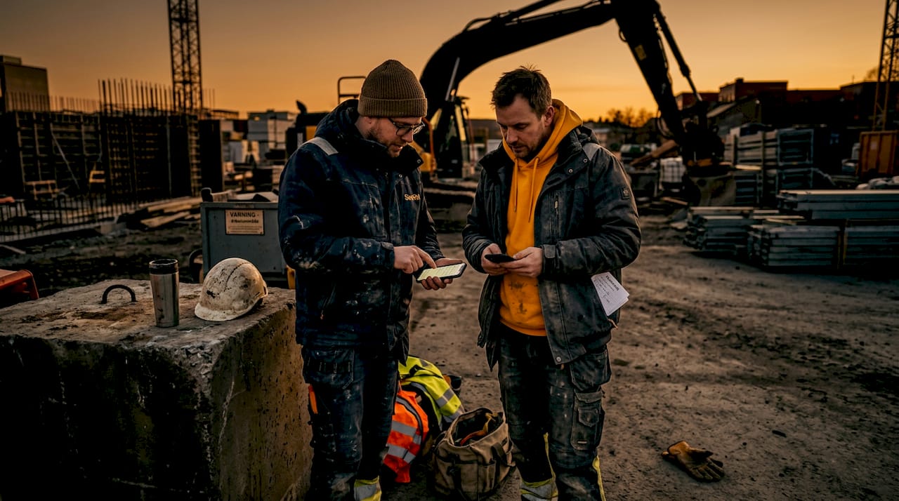 Teamet hanterar arbetsordrar smidigt direkt i mobilen