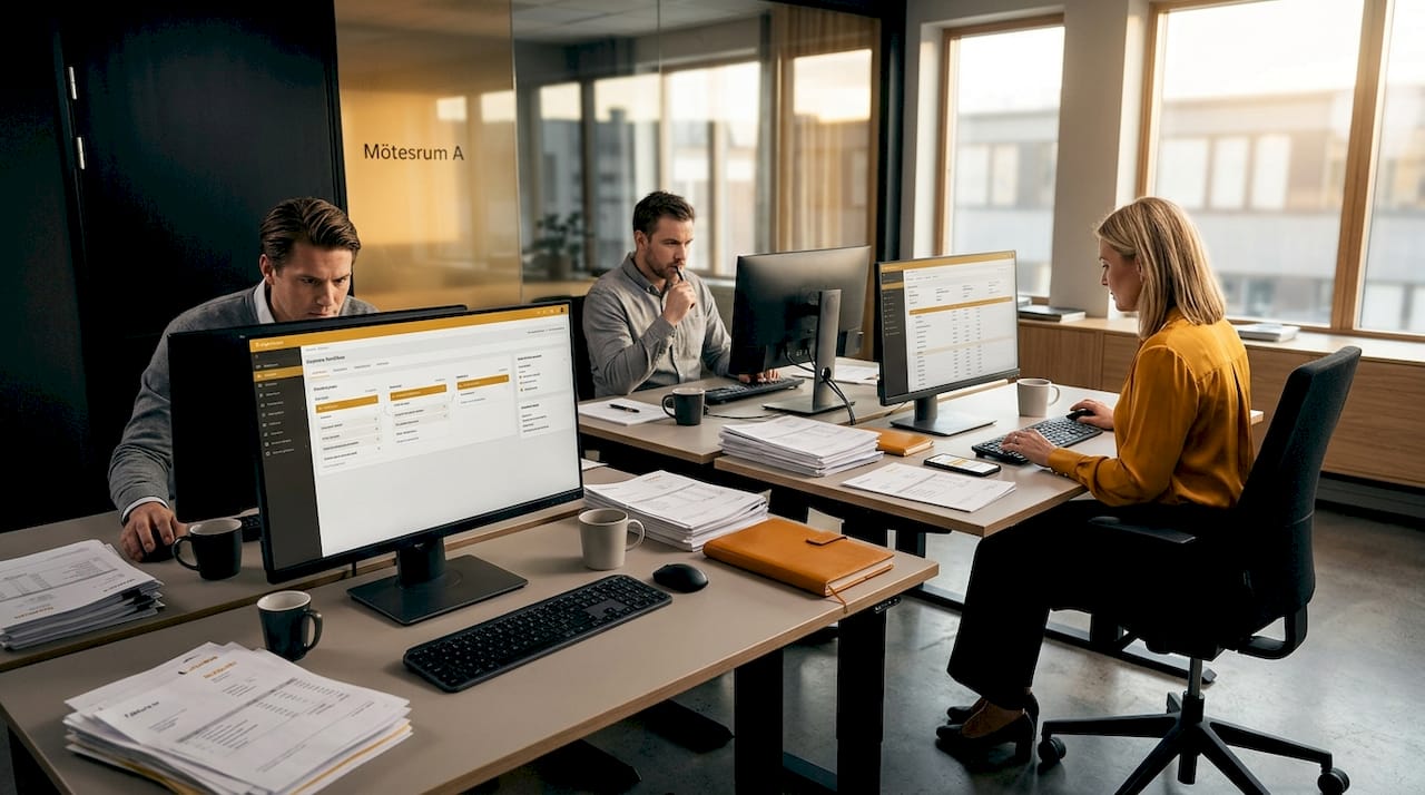 Flera team samarbetar i samma system