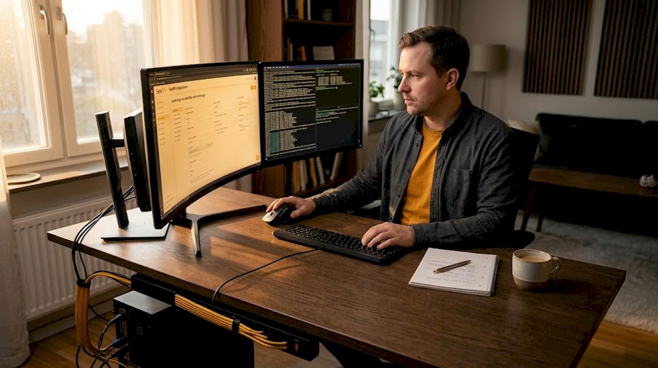 Som IT-ansvarig passar jag på att jobba med integrationer hemifrån.