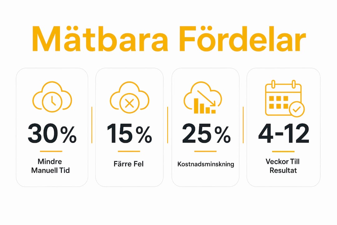 Grafisk översikt med viktiga siffror kring integration av molntjänster