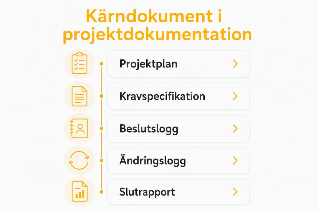 Översikt: de viktigaste dokumenten inom projektdokumentation