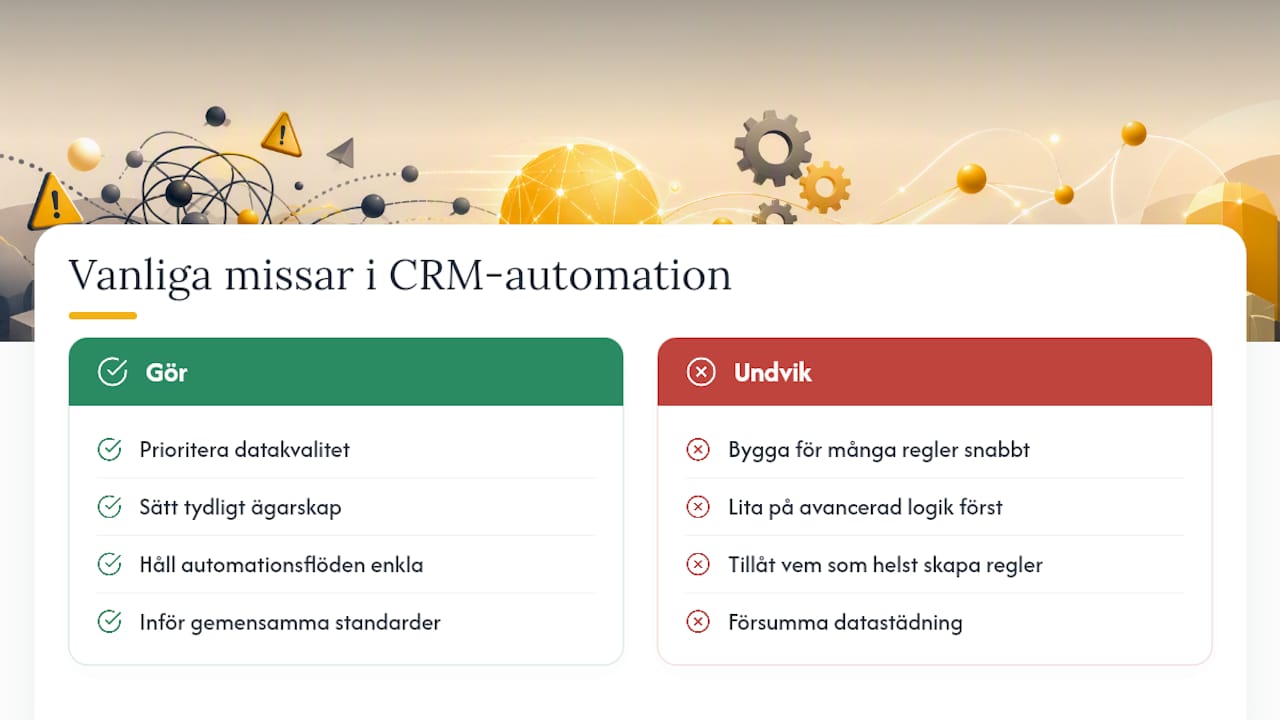 Vad missar de flesta guider om CRM-automation? — overview diagram
