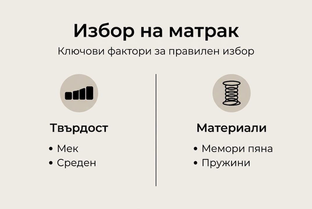 Инфографика: Как да изберем подходящия матрак – основни фактори, на които да обърнем внимание