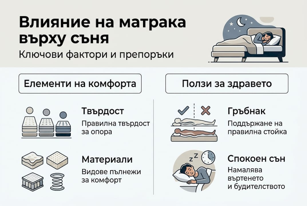 Инфографика: Качественият матрак – ключът към комфортен сън и добро здраве