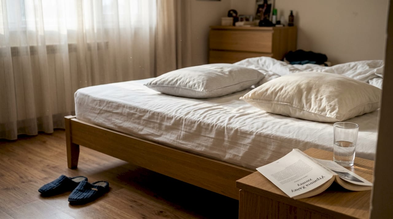 Удобен матрак с индивидуални пружини, разположен в уютна спалня