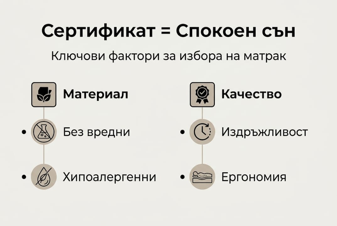 Инфографика: Защо е важно да избираме сертифициран матрак за по-качествен и здравословен сън