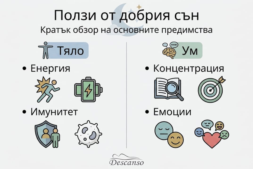 Инфографика: Как сънят влияе положително на здравето и психиката ни