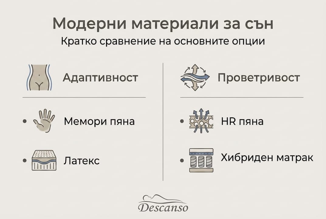 Инфографика: Най-новите материали за спокоен и здравословен сън