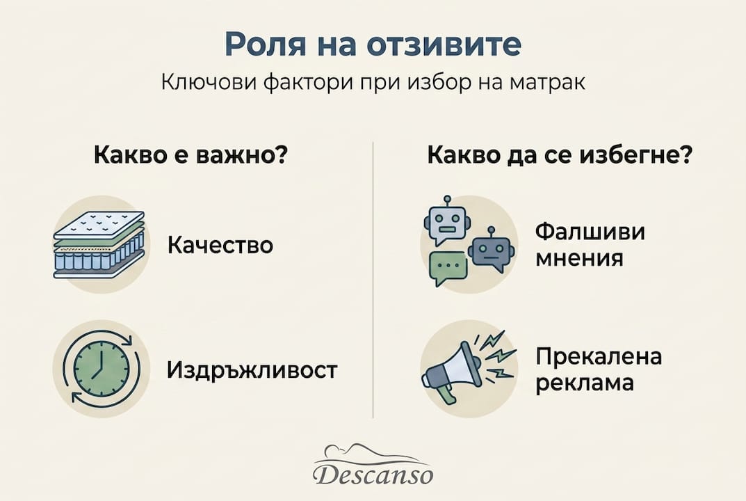 Инфографика: Защо мненията на потребителите са решаващи при избора на нов матрак